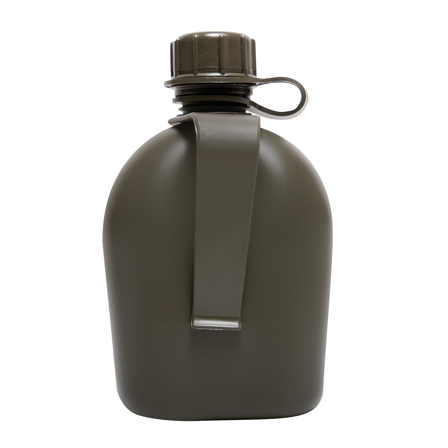 Genuine GI Canteen With Clip is made of a high-density polyethylene plastic that is BPA Free, with a rigid, single wall construction. The military canteen features a screw cap and clip and will fit into any our G.I Style Canteen Covers. U.S. Made, NSN# 8465-00-889-3744 MIL SPEC: MIL-C-43103 www.defenceqstore.com.au