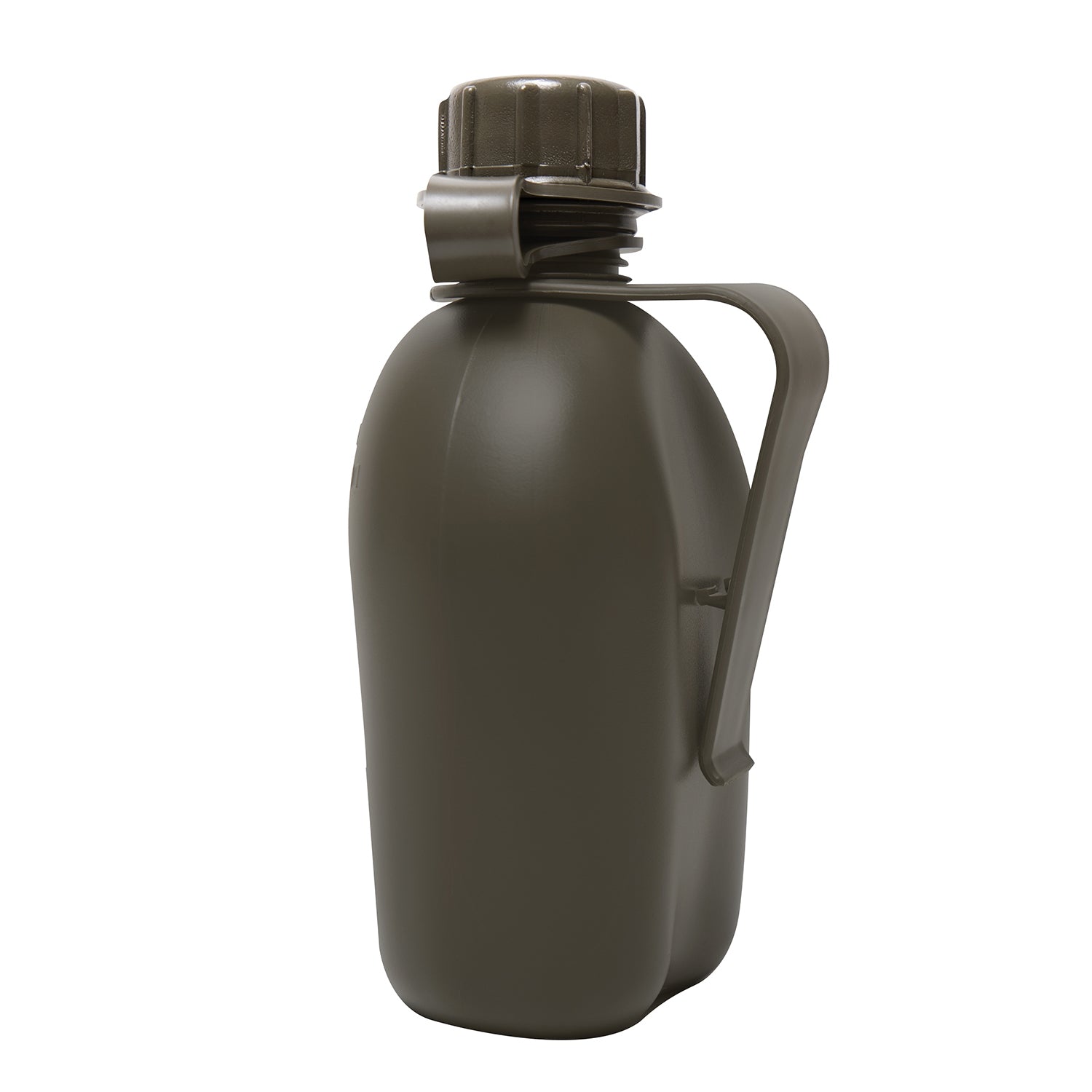 Genuine GI Canteen With Clip is made of a high-density polyethylene plastic that is BPA Free, with a rigid, single wall construction. The military canteen features a screw cap and clip and will fit into any our G.I Style Canteen Covers. U.S. Made, NSN# 8465-00-889-3744 MIL SPEC: MIL-C-43103 www.defenceqstore.com.au