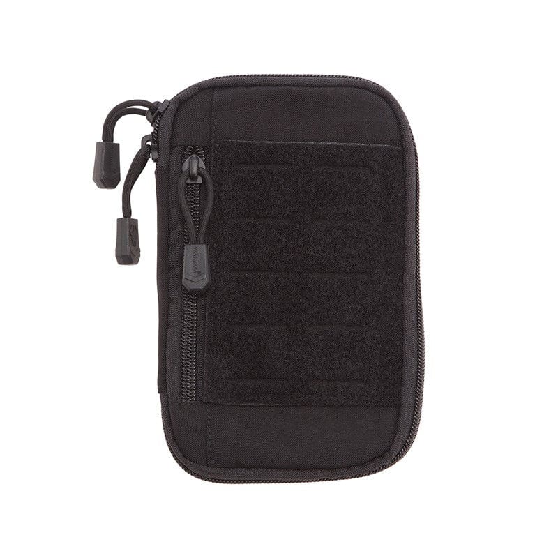 While mounted on a load bearing vest you can access your equipment easily through the top or unzip it fully for complete access and organising. It has a small zipped pocket on the side to keep your cards or smaller items separate and a Velcro loop and molle panel on the from to attach patches or small pouches. www.defenceqstore.com.au