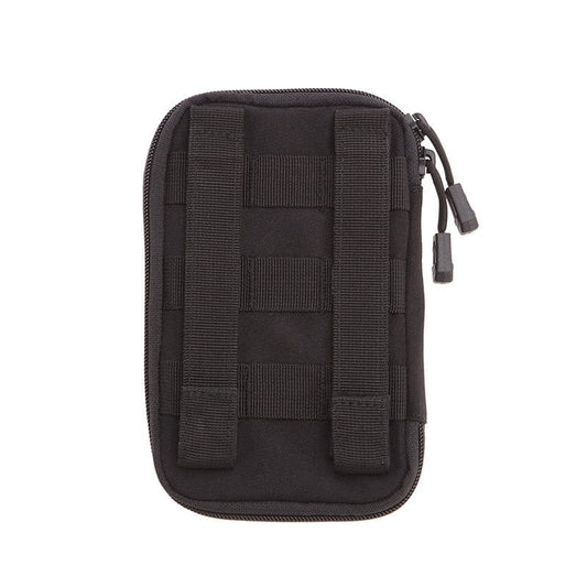 While mounted on a load bearing vest you can access your equipment easily through the top or unzip it fully for complete access and organising. It has a small zipped pocket on the side to keep your cards or smaller items separate and a Velcro loop and molle panel on the from to attach patches or small pouches. www.defenceqstore.com.au