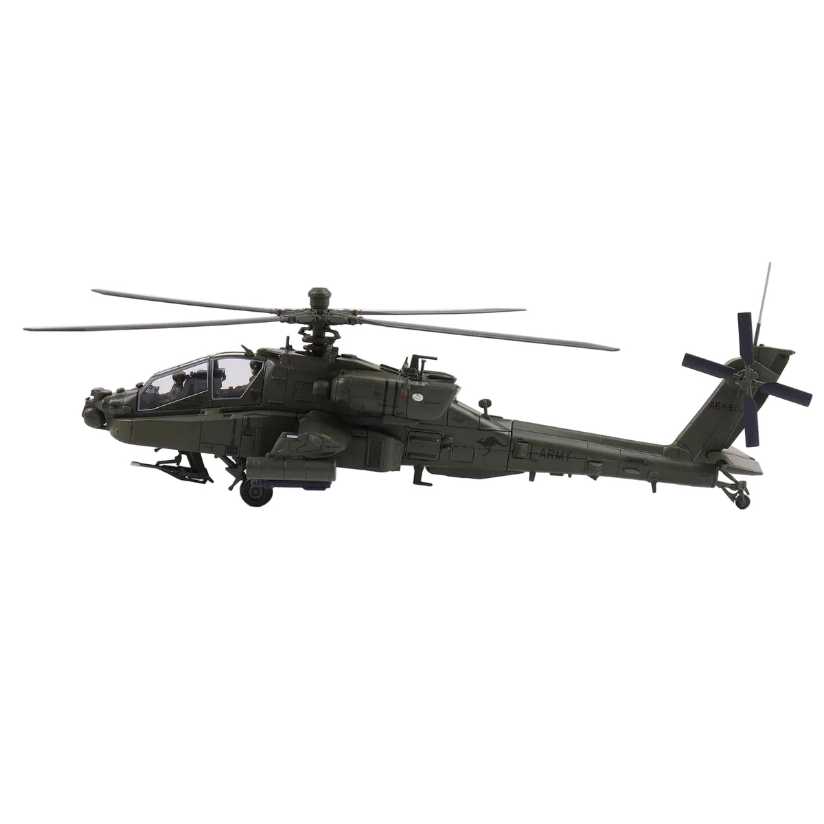 1/72 AH-64E Australian Army A64-601 1st Aviation Rgt. RAAF Townsville 2025 delivers a detailed ready-made display model for collectors of modern military aircraft and Australian Army aviation. www.defenceqstore.com.au