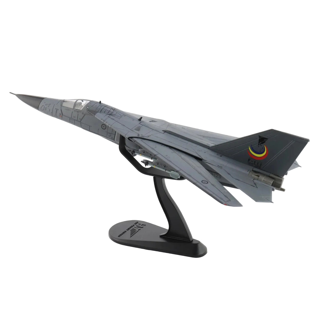 Celebrate the remarkable legacy of Australia's legendary "Pig" with this beautifully detailed Hobby Master 1/72 F-111C Aardvark "Farewell Scheme". Finished as A8-129 of No.1 Squadron, Royal Australian Air Force, this special edition commemorates the retirement of the F-111 fleet in December 2010, marking the end of nearly four decades of distinguished RAAF service. www.defenceqstore.com.au