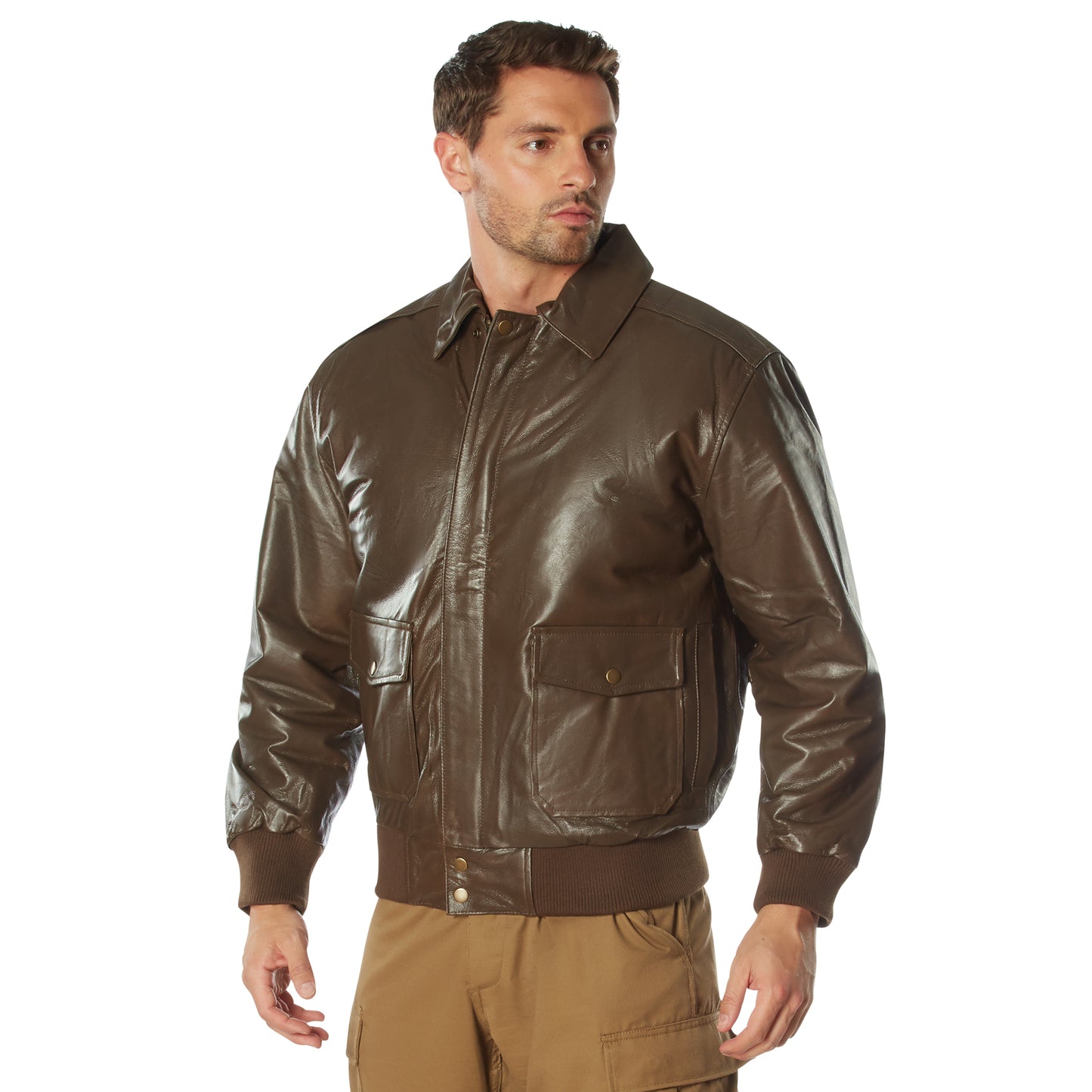 Rothco's A-2 Leather Flight Jacket is made from soft and supple genuine Nappa leather for a vintage pilot look and feel. www.defenceqstore.com.au