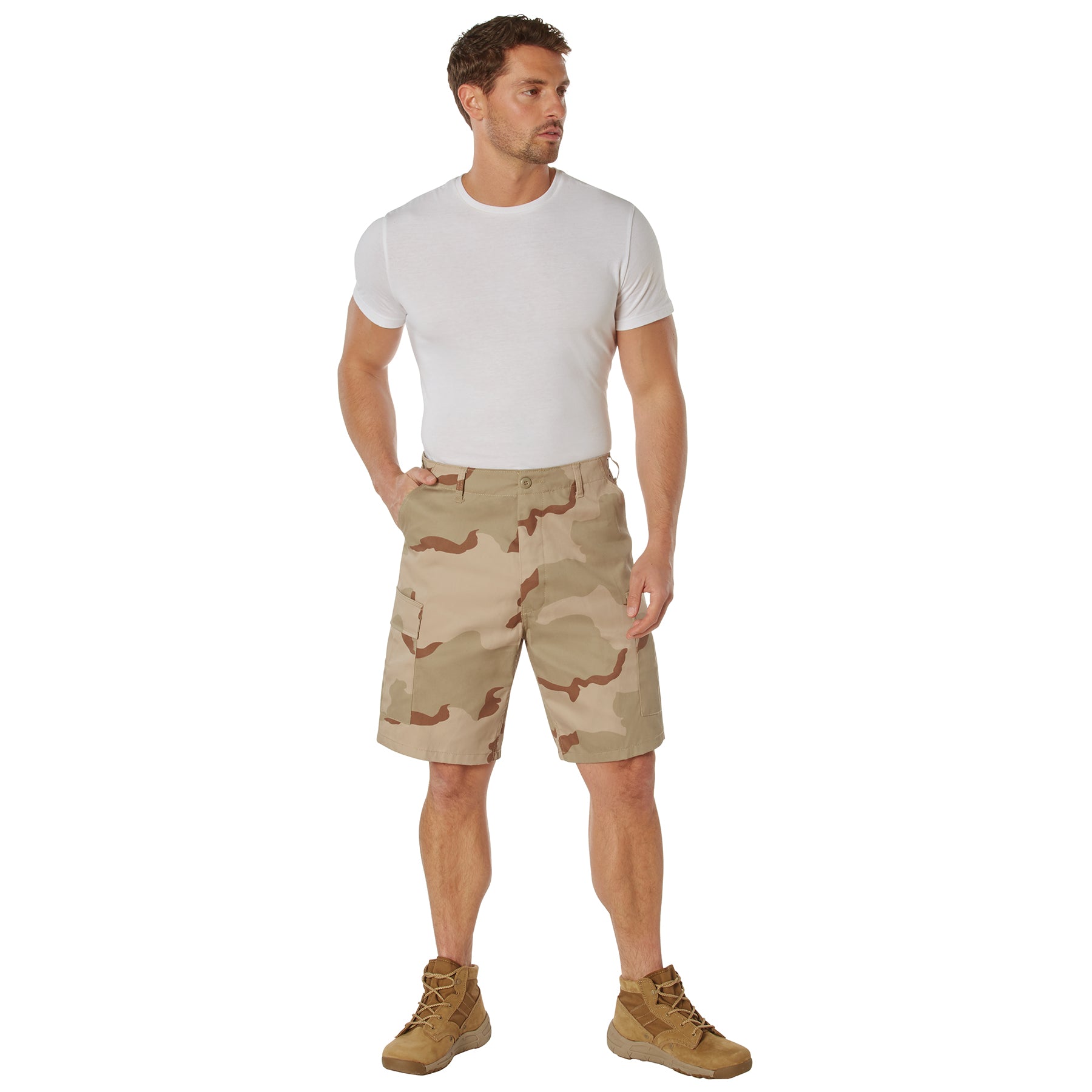 Rothco Camo BDU Shorts Tri Colour Desert Camo - Main Image