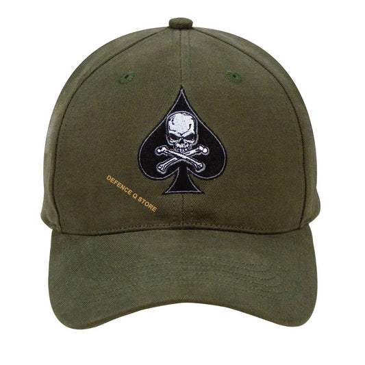 The Black Ink Death Spade Low Profile Insignia Cap showcases the iconic death spade design, famously used during the Vietnam War www.defenceqstore.com.au