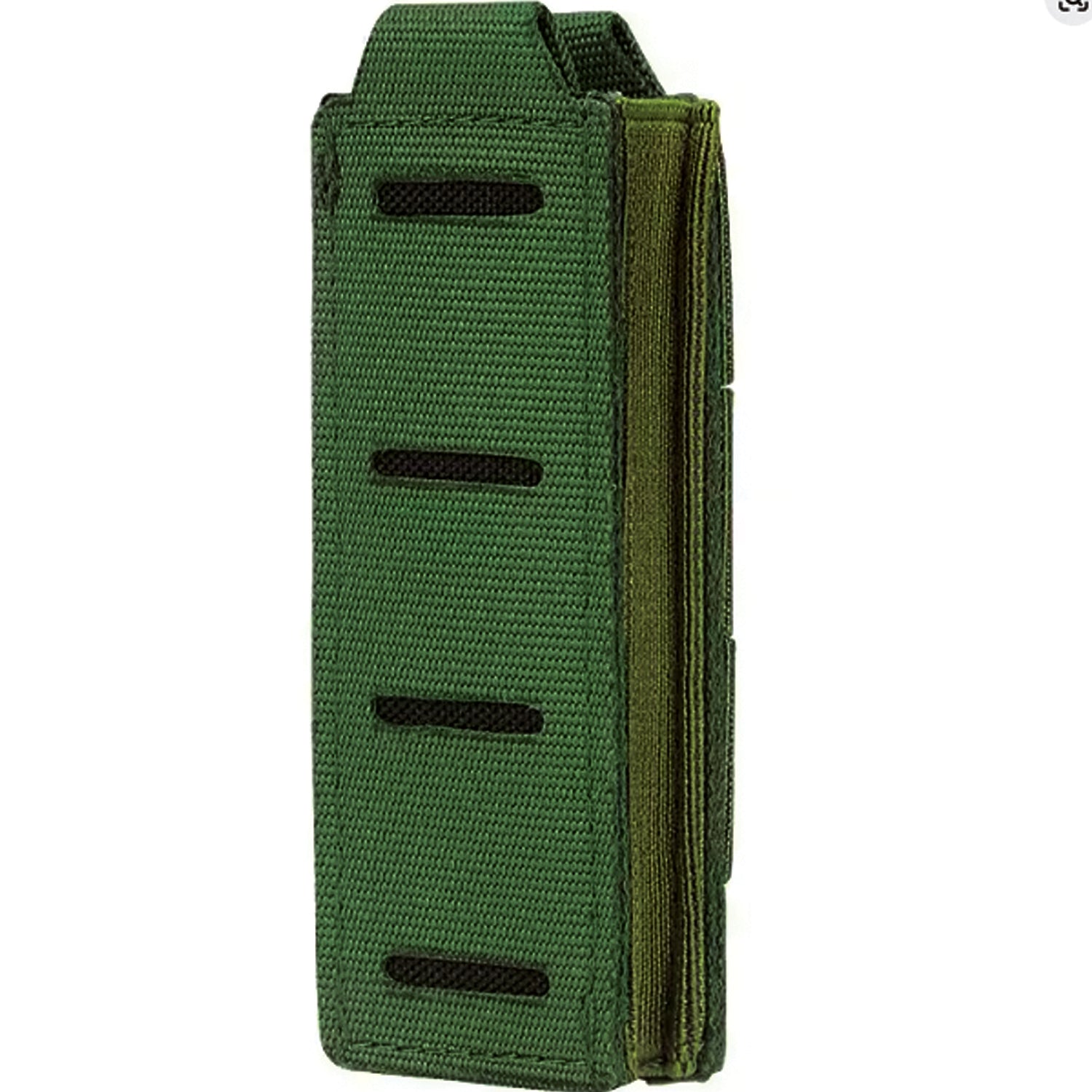The 9mm Pistol Single Magazine Pouch is a durable yet ultra lightweight option to carry a one single pistol magazine. Requiring on single PALS column wide, it easily attaches via MOLLE all belts and vests. www.defenceqstore.com.au