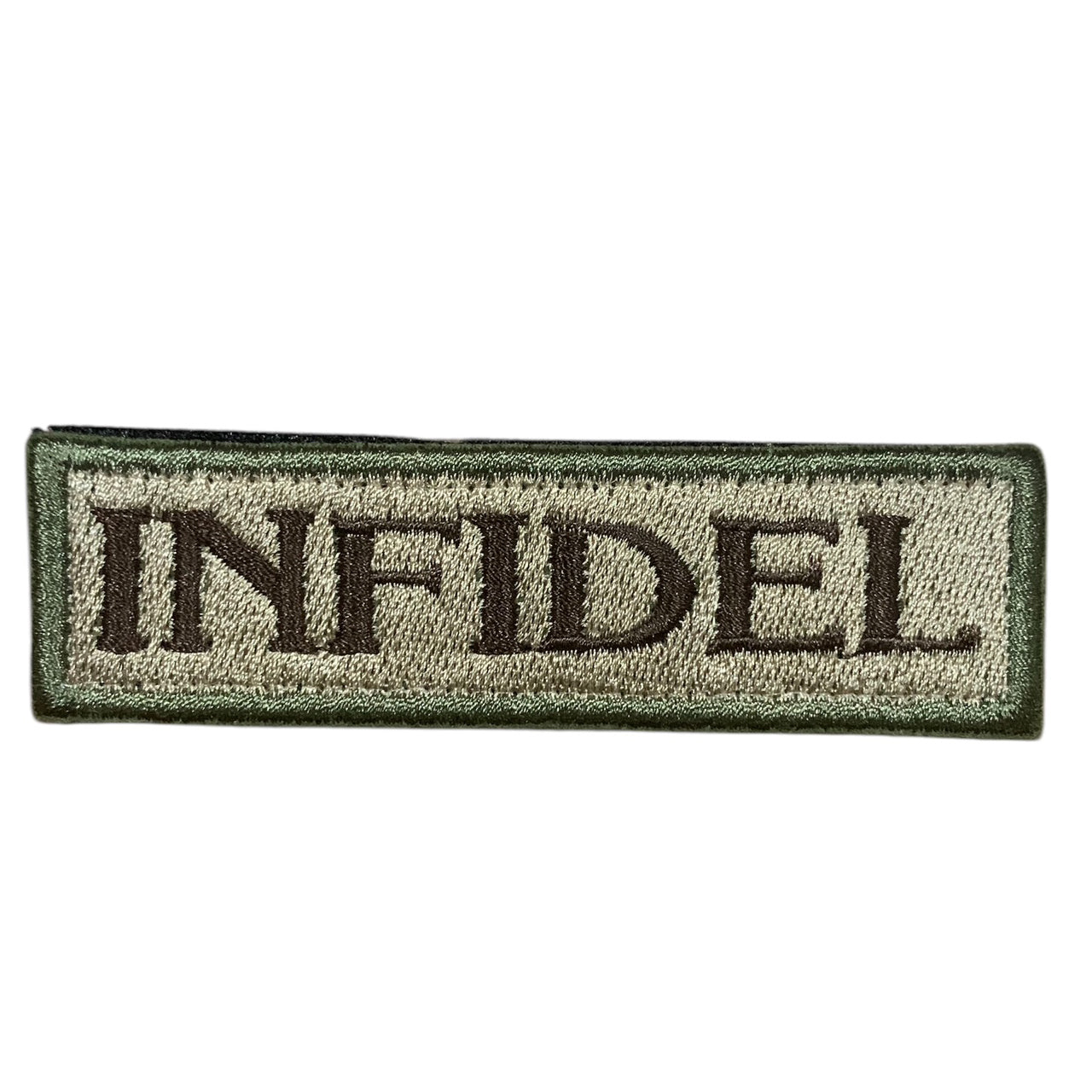 Infidel Tan Embroidery Morale Patch Hook & Loop – Defence Q Store