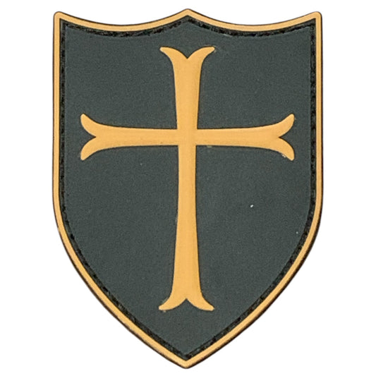 Transform your field gear, jackets, shirts, pants, jeans, hats, and patch boards with the powerful Knights Templar Crusaders Cross PVC Patch. Measuring 8x6cm and equipped with Velcro backing, this badge is the perfect symbol of devotion and strength. Embrace the power and join the crusade today! www.defenceqstore.com.au yellow colour