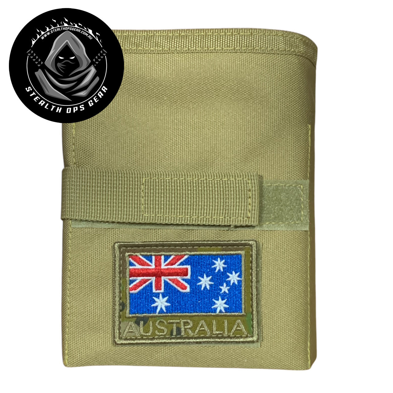 Designed on the Gold Coast, Australia this Khaki notebook cover is a must for your field administration needs. This can hold a notebook and viewee twoee plus 4 pens or pencils. Also to finish off the outer layer we have added a strap and velcro loop in khaki to help give this notebook the perfect feel. www.defenceqstore.com.au