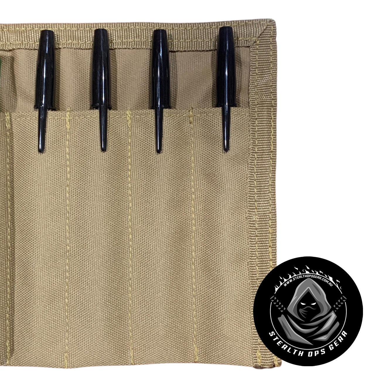 Designed on the Gold Coast, Australia this Khaki notebook cover is a must for your field administration needs. This can hold a notebook and viewee twoee plus 4 pens or pencils. Also to finish off the outer layer we have added a strap and velcro loop in khaki to help give this notebook the perfect feel. www.defenceqstore.com.au