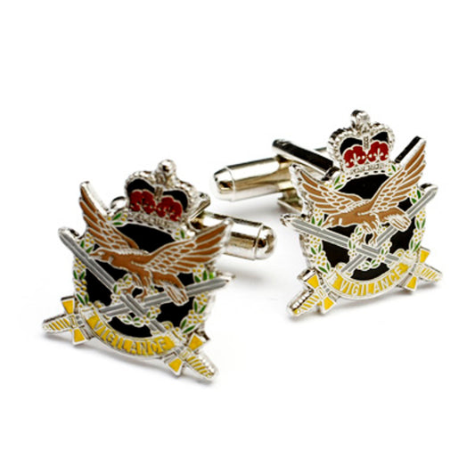 Show your pride and commitment with these sparkling Australian Army Aviation Corps (AAAvn) 20mm cuff links. With full colour enamel and gold plating, these gorgeous accessories will bring a touch of style to any work outfit or special occasion. www.defenceqstore.com.au