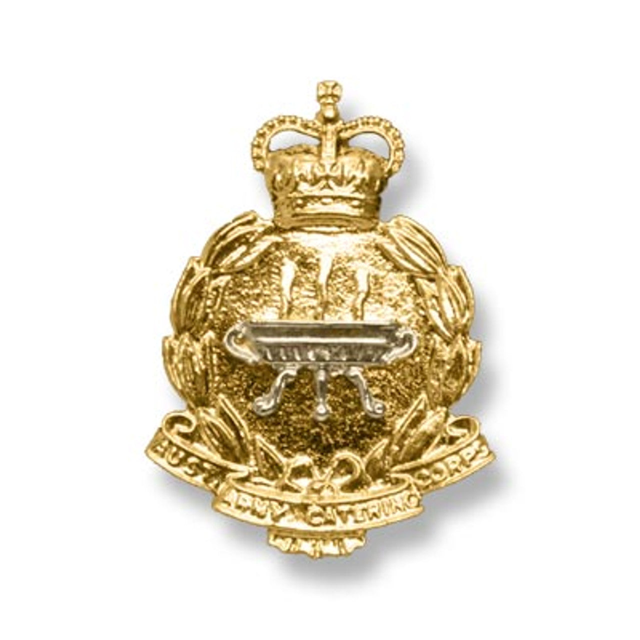 This fantastic badge is the perfect hat badge for wear or for your collection. Featuring the Australian Army Catering Corps badge in gold, this hat badge is designed to fit perfectly on standard uniform hats. Add this hat badge to your collection today. www.defenceqstore.com.au