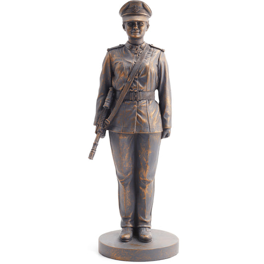 Miniature ADFA Female Army Officer is the perfect present for graduates, serving members or veterans. A reflection of service for all members of the Australian Army. Whether starting, changing or ending a career in the Australian Army this cold cast bronze figurine is the ideal gift, award or collectable. www.defenceqstore.com.au