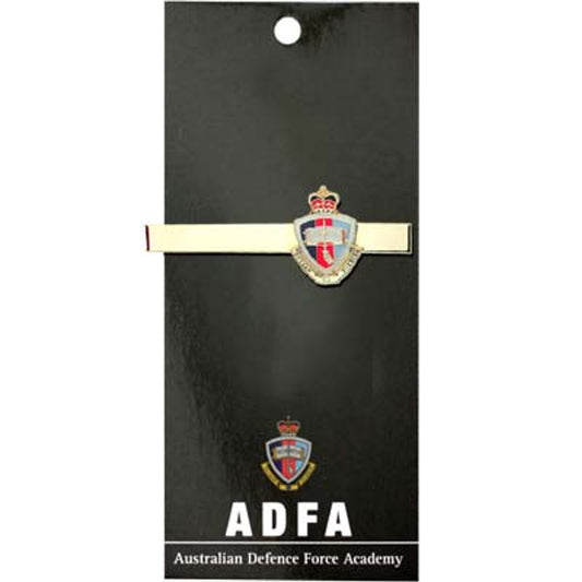 Fashion and function meet with the 20mm Australian Defence Force Academy (ADFA) tie bar. A sleek gold plating and an included presentation card with a brief ADF history make this a must-have accessory for work and formal occasions. Show off your style with pride! www.defenceqstore.com.au