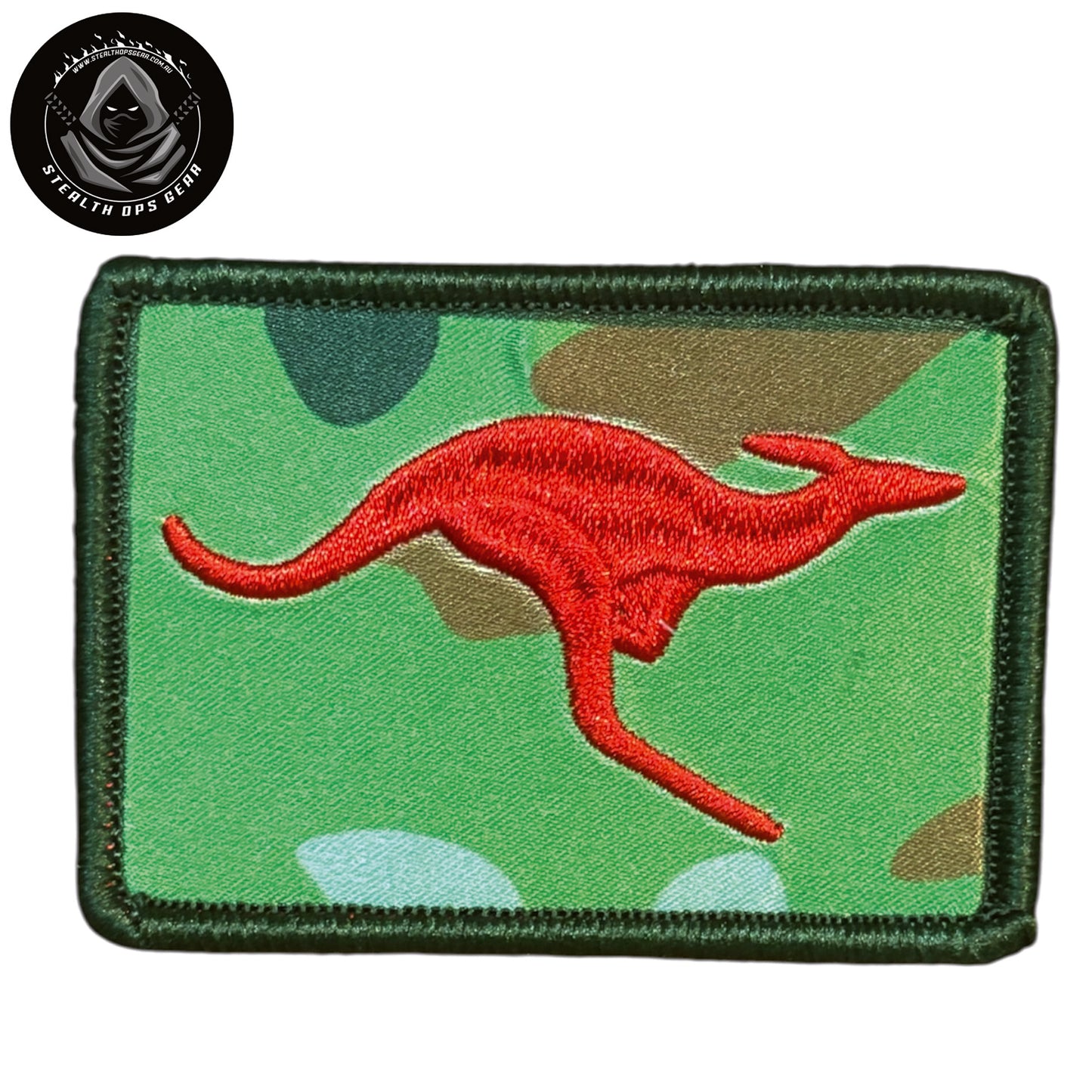 Stand out with the AMC Kangaroo Black Embroidery Velcro Backed Patch. This striking 7x5cm patch delivers instant personality to jackets, packs, and caps with bold black embroidery that commands attention. www.defenceqstore.com.au