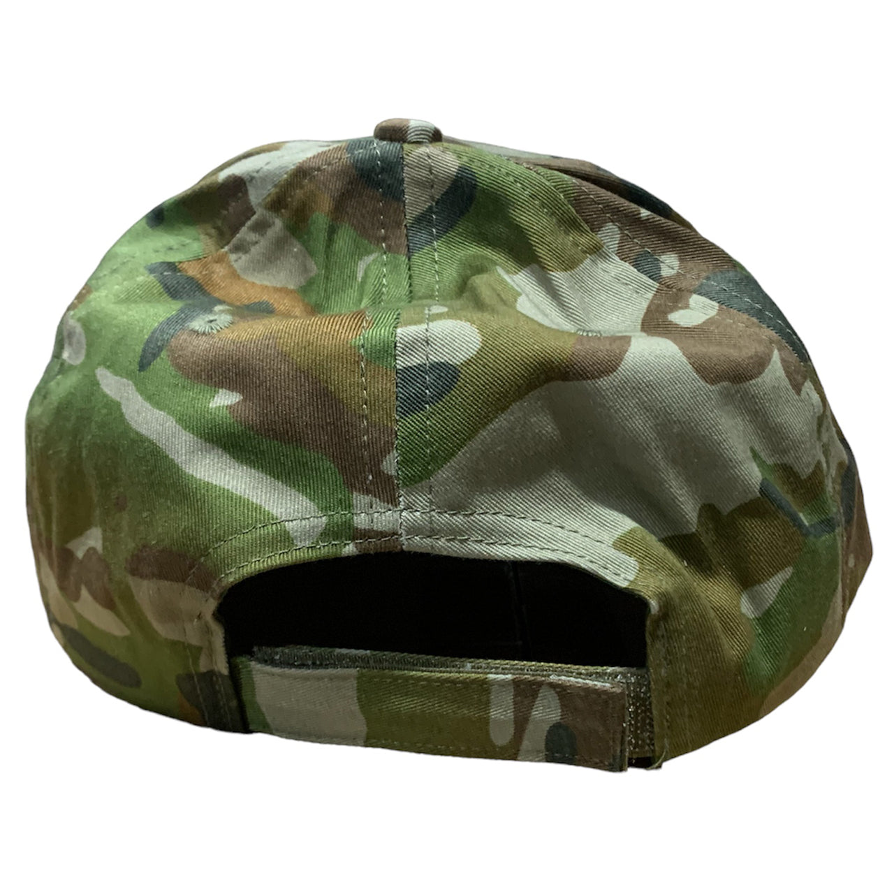 Experience the ultimate in comfort and style with the Army Australian Multicam Baseball Cap. This cap features an adjustable hook & loop back for a perfect fit, making it a One Size Fits All option. Upgrade your headwear game with this versatile and trendy cap! www.defenceqstore.com.au back view