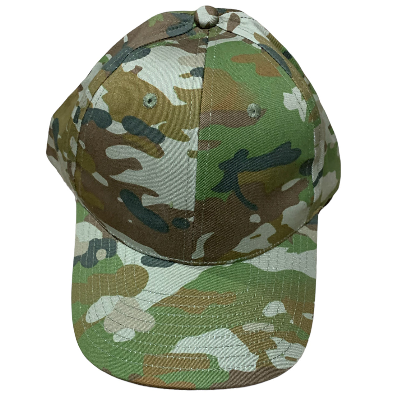Experience the ultimate in comfort and style with the Army Australian Multicam Baseball Cap. This cap features an adjustable hook & loop back for a perfect fit, making it a One Size Fits All option. Upgrade your headwear game with this versatile and trendy cap! www.defenceqstore.com.au top view