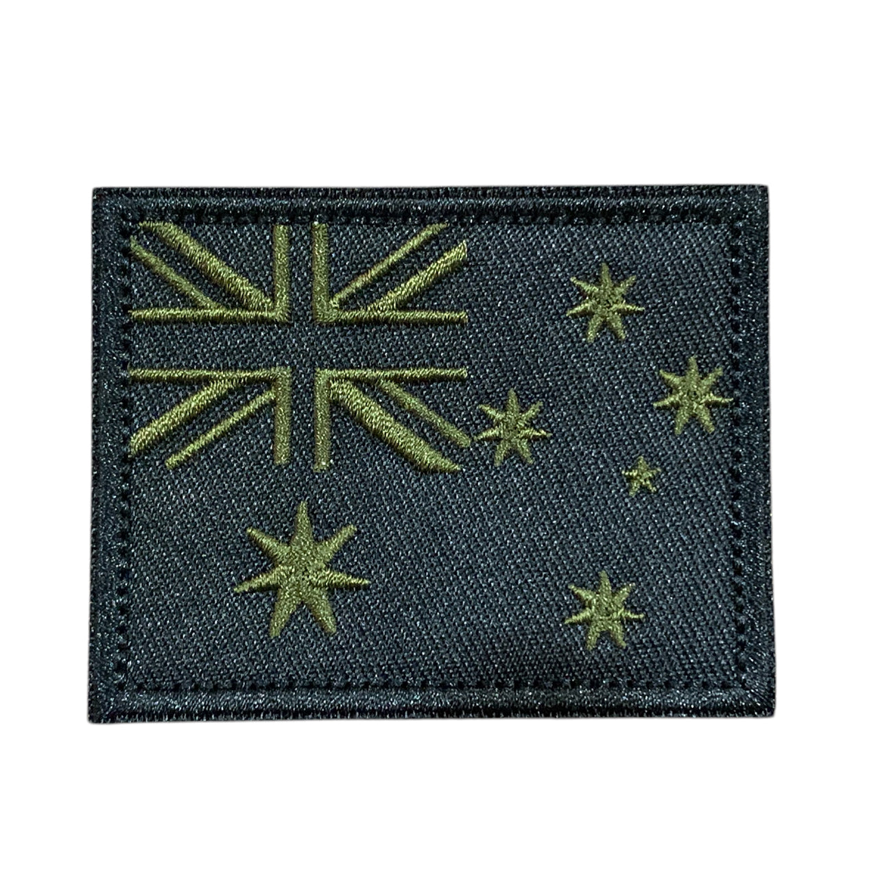 Elevate your style with the ANF Australian Flag Green/Black Embroidered Patch, featuring a convenient Velcro backing and measuring at 7cm x 5.5cm. Represent your love for Australia with this high-quality patch that will add an instant touch of patriotism to any outfit. Don't miss out on this must-have accessory for all proud Australians! www.defenceqstore.com.au