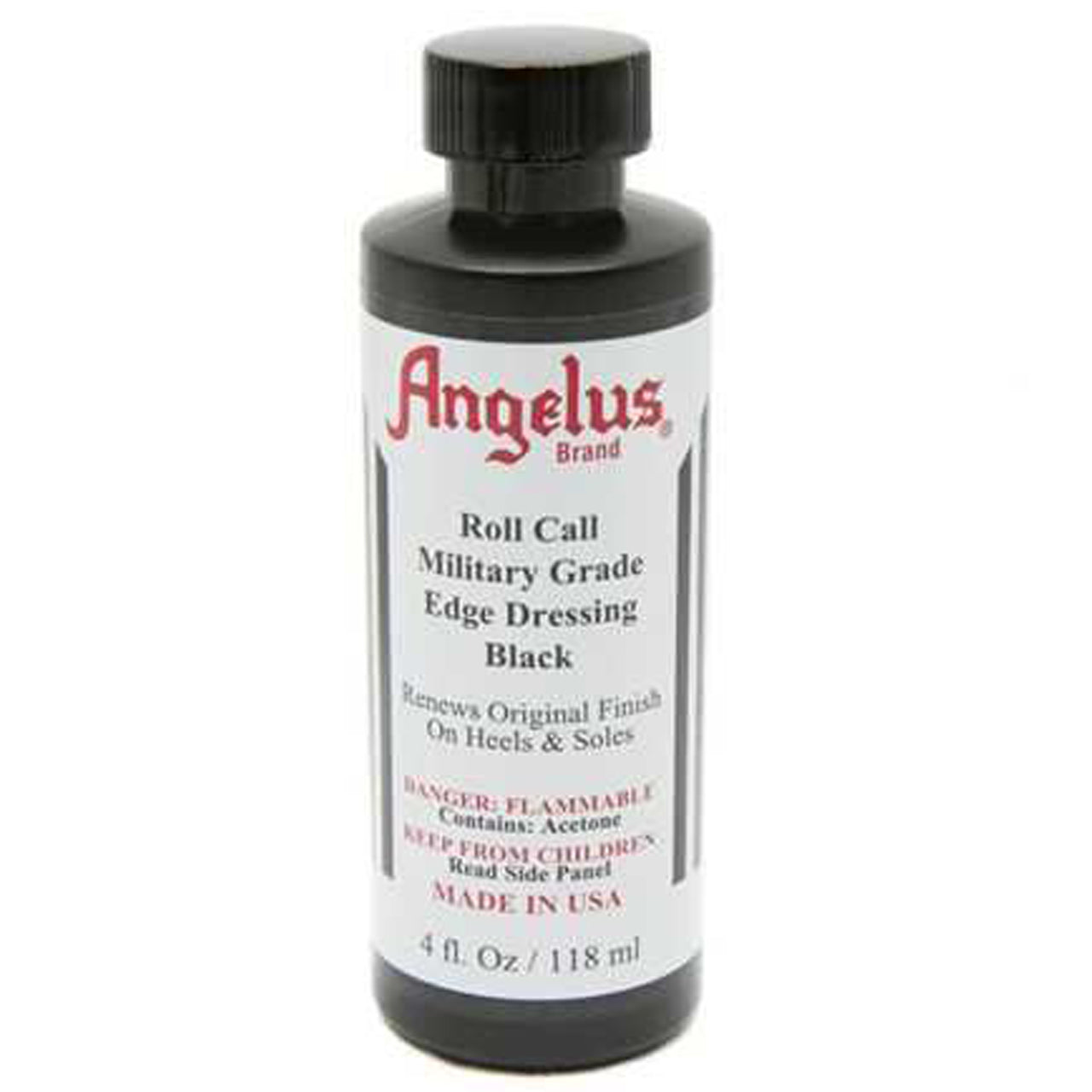 Transform worn shoe soles into a glossy masterpiece with Angelus Edge Finish Roll Call Military Grade Black 107ml. Designed to provide the perfect shine for high-quality military inspections. Size 107ml. www.defenceqstore.com.au