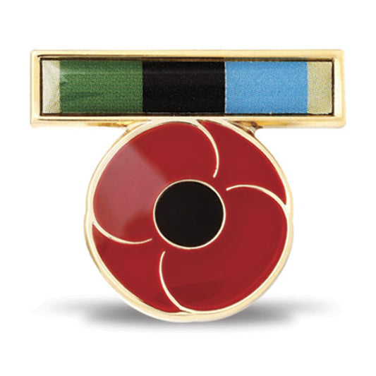 The 25mm Greater Middle East Ribbon Badge is a rich enamel-filled badge that pays tribute to the dedication and service of Australian service men and women who have supported global security through operations in the Middle East since 2014. www.defenceqstore.com.au