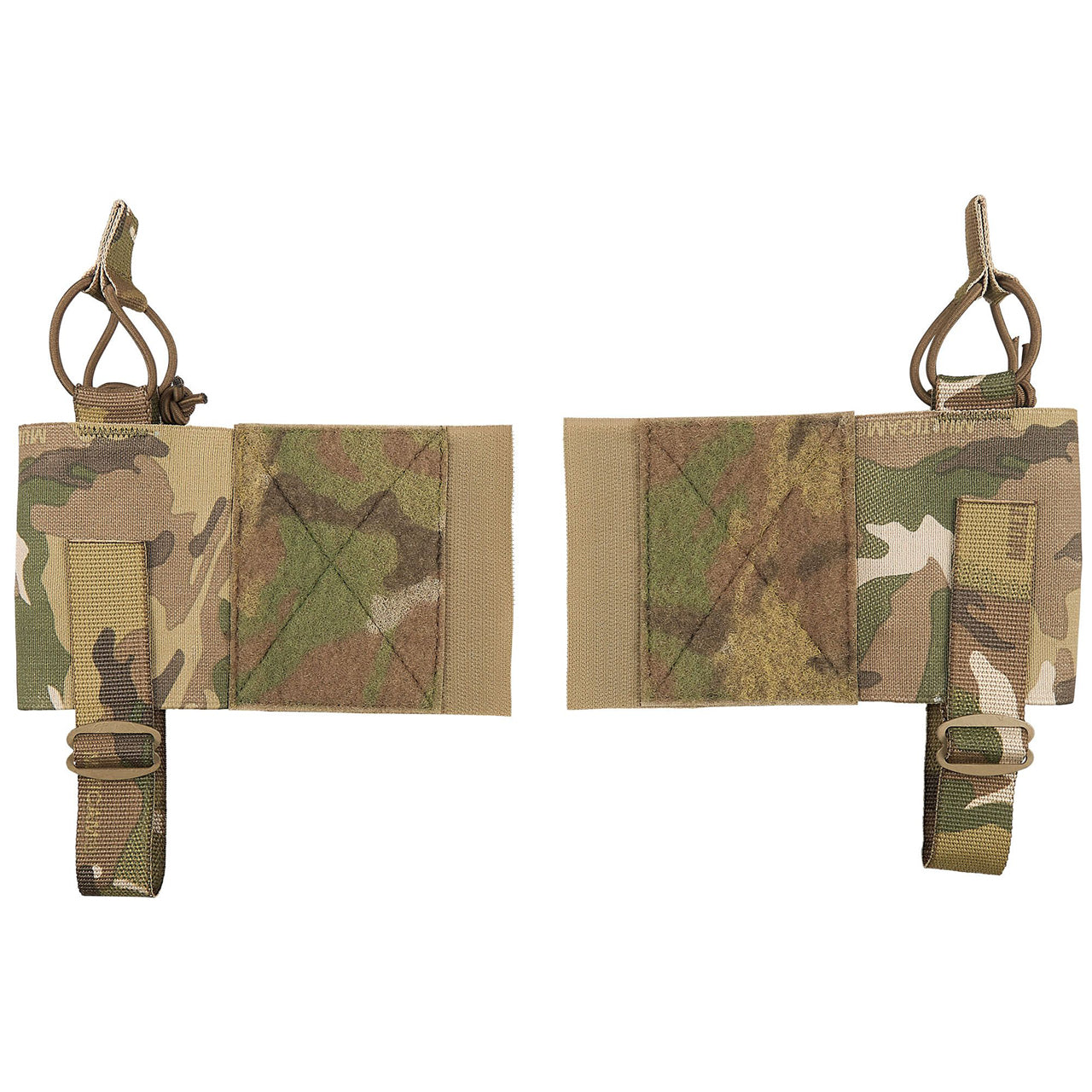 The ASAD Elastic Side Wings are designed to attach to the front or back Velcro area of your plate carrier under your cummerbund to boost carrying capacity without adding weight, they will accept various radios, up to two M4 magazines, a smoke grenade, medical items or similar sized objects. www.defenceqstore.com.au pair of wings