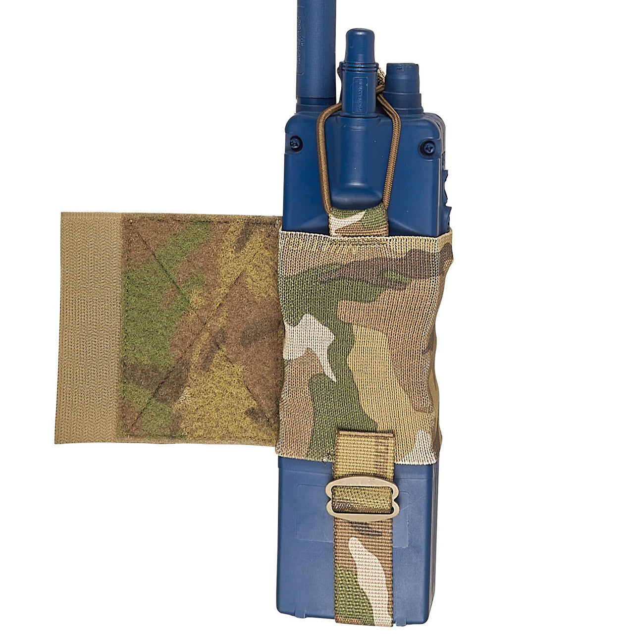 The ASAD Elastic Side Wings are designed to attach to the front or back Velcro area of your plate carrier under your cummerbund to boost carrying capacity without adding weight, they will accept various radios, up to two M4 magazines, a smoke grenade, medical items or similar sized objects. www.defenceqstore.com.au right wing with 152 radio