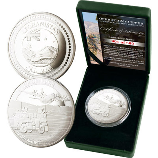 This limited edition medallion commemorates the Royal Australian Air Force's heavy-lifting Hercules C-130 transport aircraft and their crucial role in providing air logistic support in Afghanistan. www.defenceqstore.com.au