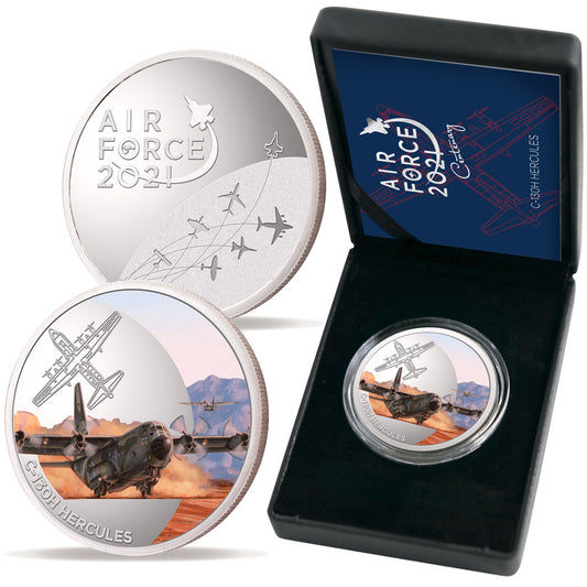 The Air Force 100 Limited Edition Medallion C-130 Hercules is a striking and stunning piece that commemorates the Air Force Centenary. With only 500 available, this limited edition medallion is a must-have for collectors and aviation enthusiasts alike. www.defenceqstore.com.au