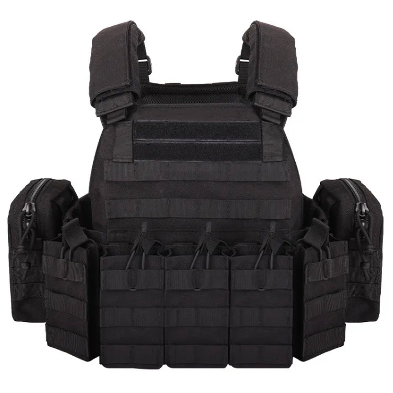 Crafted from elite nylon 500D, the Air Force Assault Tactical Vest offers unbeatable magazine capacity for those who dare to take on extreme firefights. Soft and adjustable to fit waists from 95-140cm, www.defenceqstore.com.au black vest