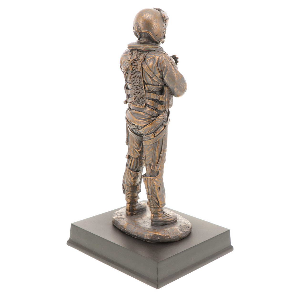 The limited edition RAAF Aviator Figurine is a stunning depiction of a Royal Australian Air Force aviator ready for flight. Crafted with meticulous attention to detail, this cold-cast bronze figurine captures the essence of the RAAF's expertise and dedication to maintaining Australia's air power. www.defenceqstore.com.au