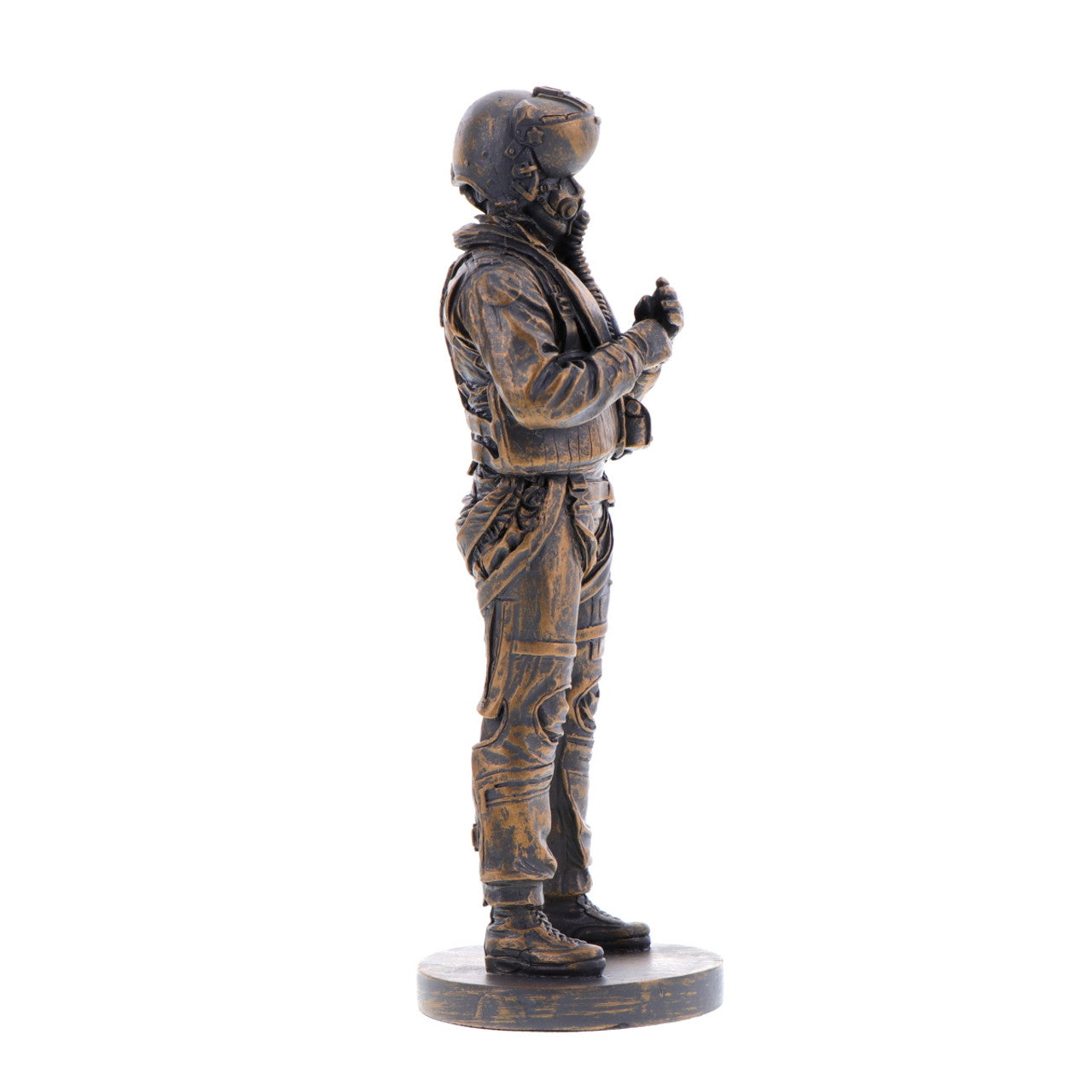 The stunning cold-cast bronze figurine of an RAAF aviator exudes power and determination. This intricately crafted piece captures the essence of the Royal Australian Air Force, showcasing their expertise and commitment to maintaining Australia's air power. www.defenceqstore.com.au