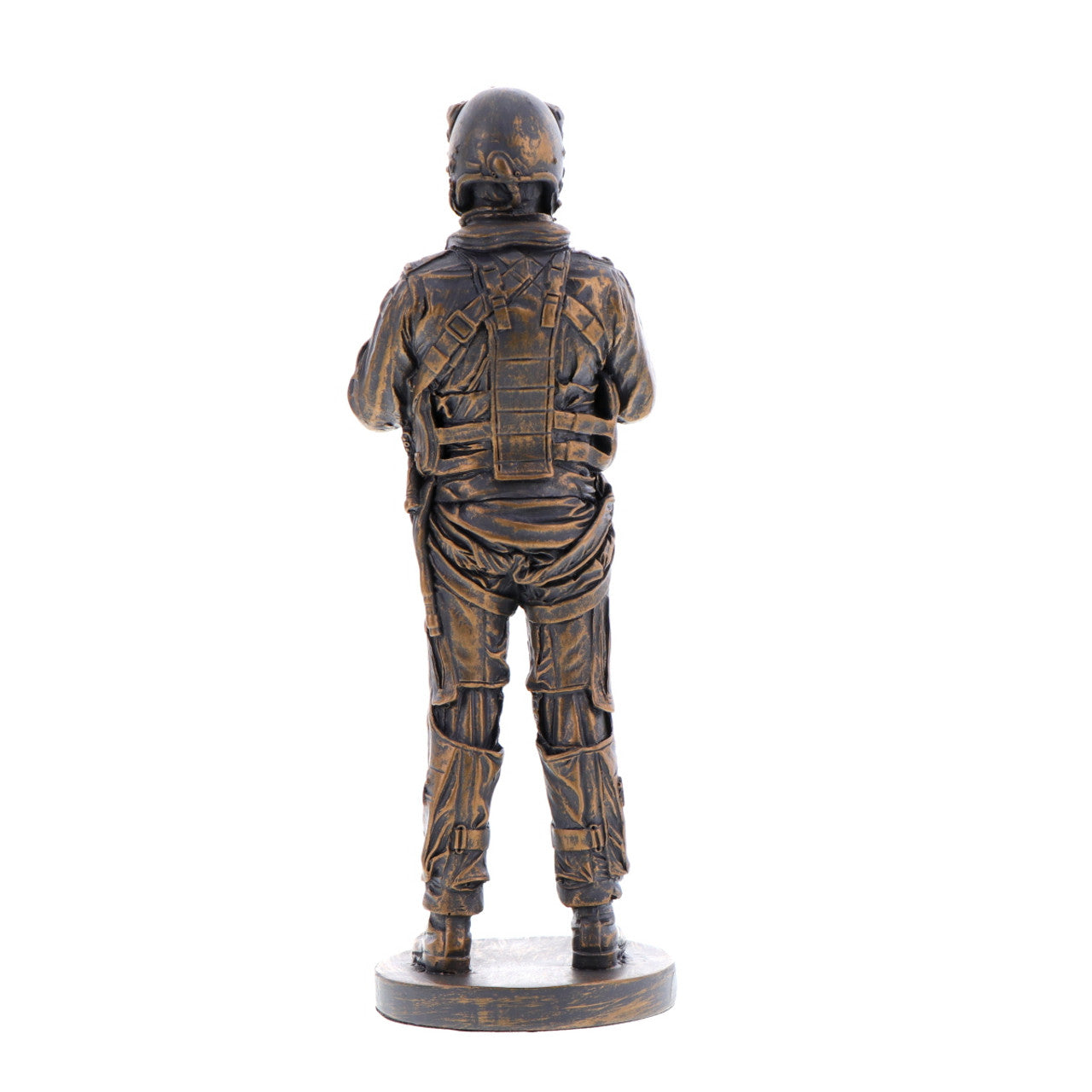 The stunning cold-cast bronze figurine of an RAAF aviator exudes power and determination. This intricately crafted piece captures the essence of the Royal Australian Air Force, showcasing their expertise and commitment to maintaining Australia's air power. www.defenceqstore.com.au