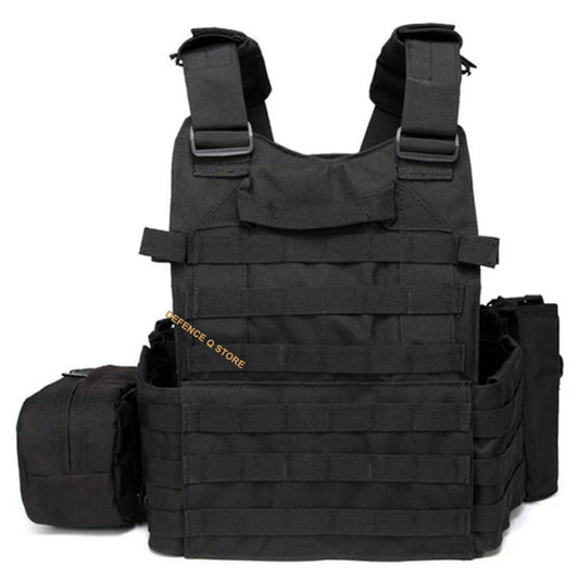 The Air Force Tactical Vest Lightweight Loadout Combination is crafted with premium 600D oxford material for superior durability. Its MOLLE design, featuring front and back compartments, allows for customization to match your aggressive combat style. www.defenceqstore.com.au