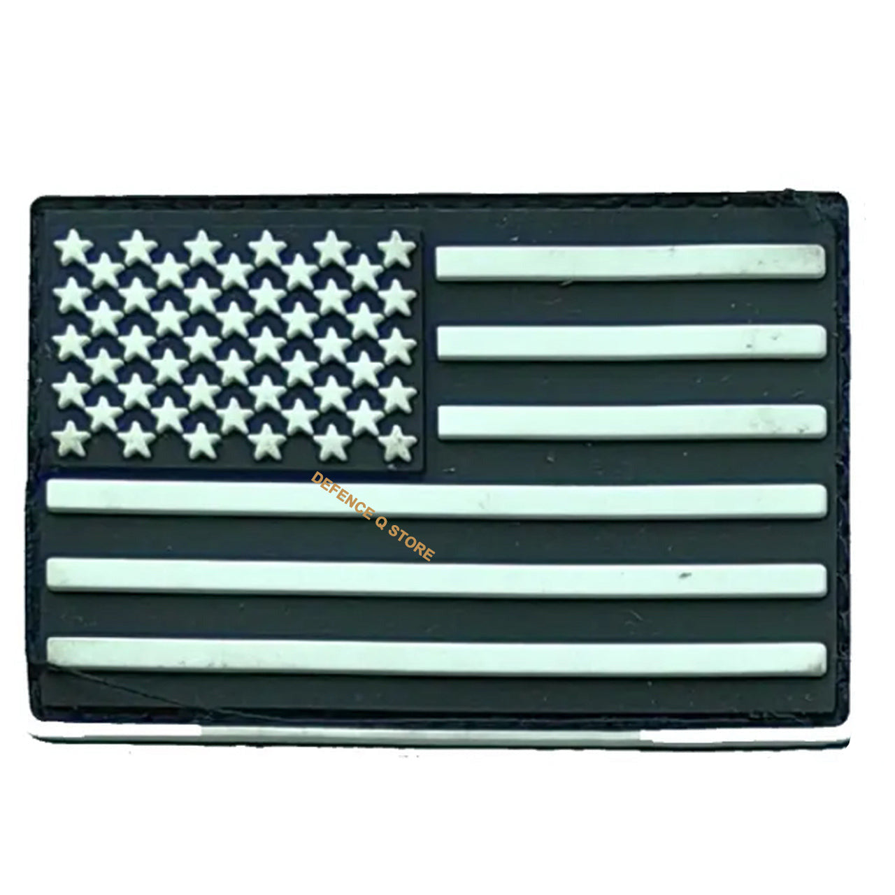 America Flag PVC Morale Patch White on Black – Defence Q Store