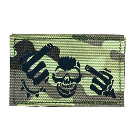 Make a bold statement with the Attitude&nbsp;Laser Cut Multicam Patch. This striking 8x5cm patch features laser-cut precision detailing that demands attention. Backed with both hook and loop fasteners, it's ready to attach to tactical gear, backpacks, or uniforms instantly. www.defenceqstore.com.au
