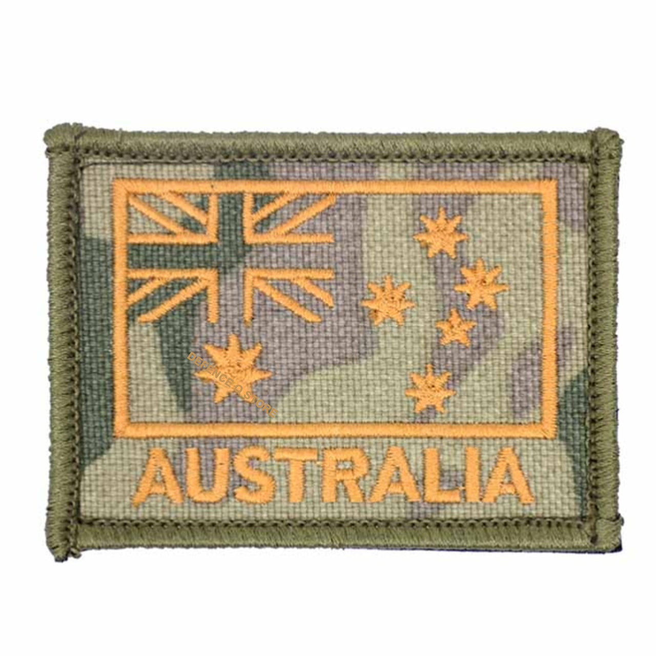 The Australia Flag Subdued Embroidery Velcro Backed Patch Multicam features a woven Australian National flag on a stylish Multicam background, complete with the inspiring word "AUSTRALIA" underneath. Measuring 75 x 55mm, this patch is the perfect way to show your love for Australia in a subtle yet powerful way. www.defenceqstore.com.au