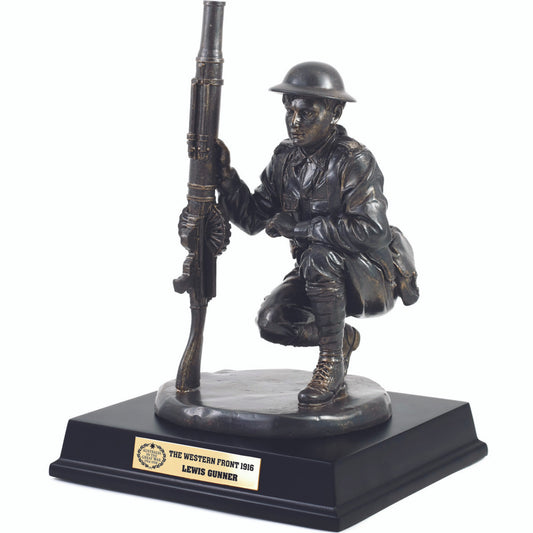 The limited edition Australian Machine Gun Company figurine is a true piece of military history. In 1916, the Australian Imperial Forces revolutionized infantry tactics with the adoption of the lighter air-cooled Lewis Gun. www.defenceqstore.com.au