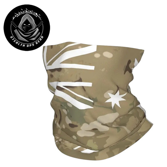 Experience unmatched protection with Stealth Ops Gear Multicam Flag Neck Gaiter, crafted from stretchable polyester microfiber fabric. Its seamless design ensures ultimate comfort and eliminates chafing, while the anti-static and moisture-wicking properties keep you dry in any climate. www.defenceqstore.com.au