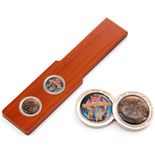 The limited-edition Gallipoli Landing Two Up Set is a must-have for those who want to keep traditions alive. This special set features two commemorative coins showcasing stunning artwork inspired by the spirit of Gallipoli. www.defenceqstore.com.au