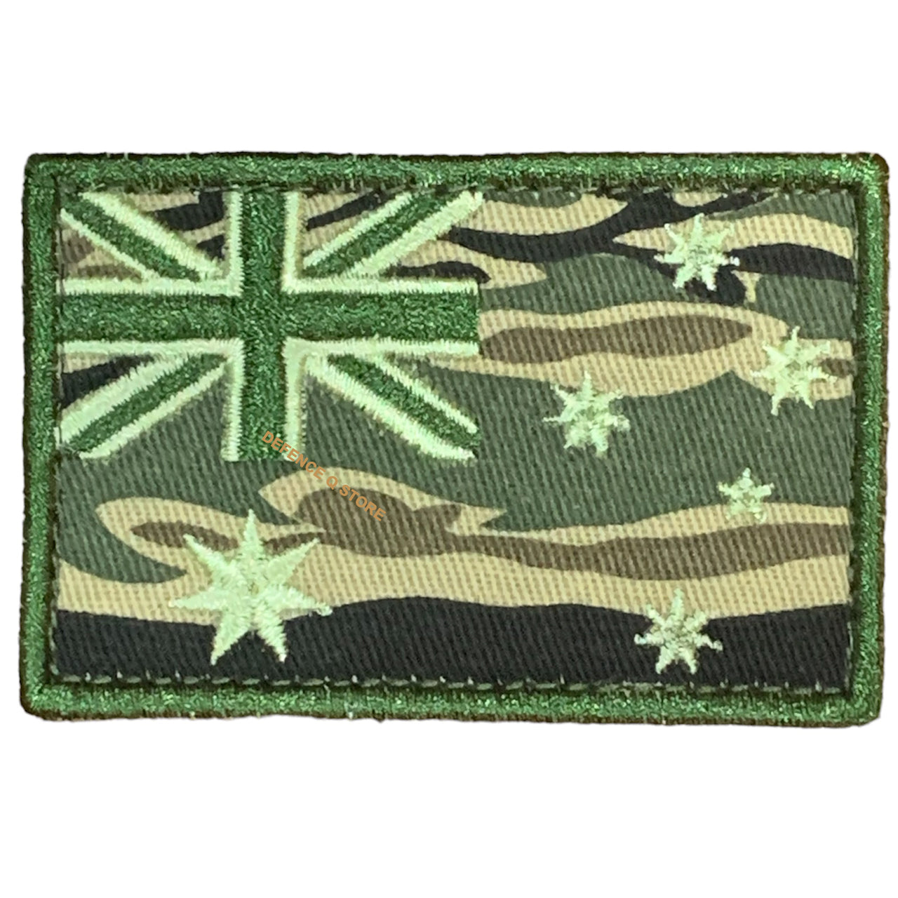 Add a touch of charm to your attire with this Australian Flag Tarer Camouflage Embroidery Velcro Backed Patch. Measuring 5cm X 7cm, it is the perfect addition to your jacket, pack or cap. Show your love for your country in a stylish and patriotic way! www.defenceqstore.com.au