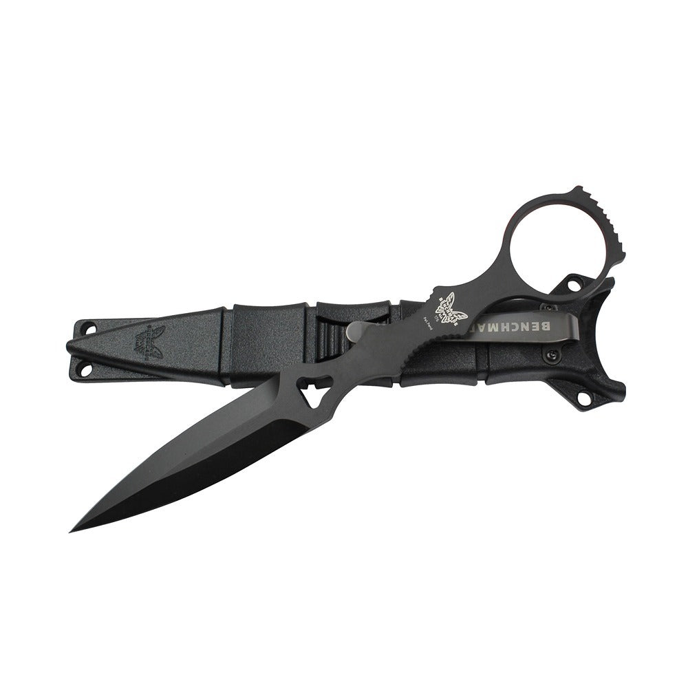 The 176 SOCP skeletonized dagger is the optimal tool for self-defense and allows the user to maintain dexterity and manipulate other objects without putting down the knife. The specialized sheath design also integrates into gear and webbing while keeping a low profile. MOLLE® compatible. www.defenceqstore.com.au