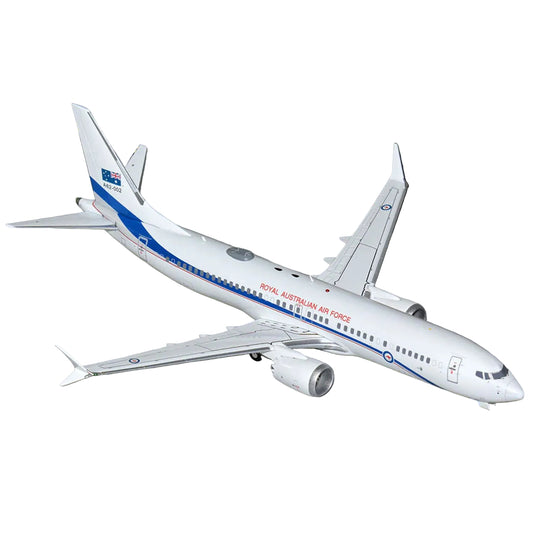 Gemini Jets 1/200 Royal Australian Air Force B737-8 BBJ A62-002 Diecast Model Aircraft Own a piece of Australian aviation history. This meticulously crafted 1/200 scale model captures the iconic RAAF B737-8 BBJ in stunning detail. www.defenceqstore.com.au