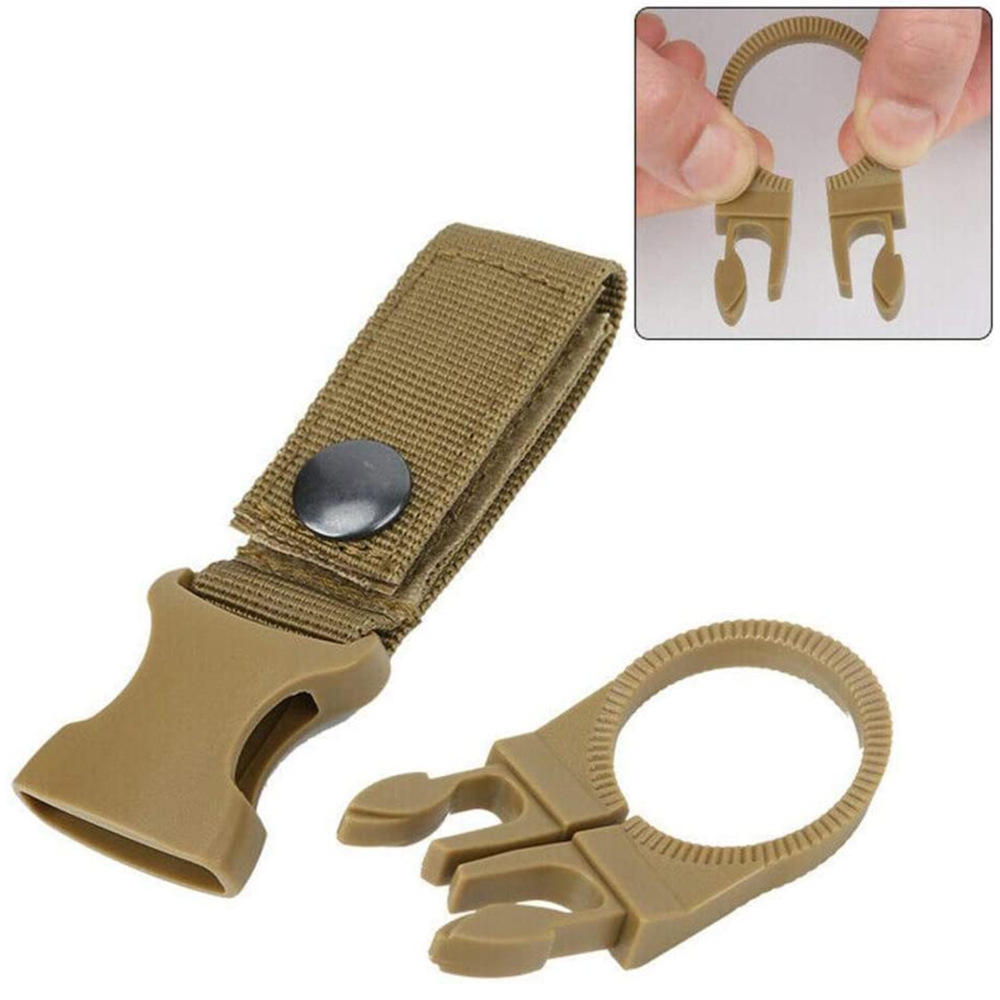 Stay hydrated without breaking stride. This versatile water bottle holder clips securely to your belt, MOLLE webbing, pack, or vest—keeping your drink within arm's reach during missions, training, hikes, or hunts. The quick-release system lets you grab a drink in seconds, no fumbling required. www.defenceqstore.com.au