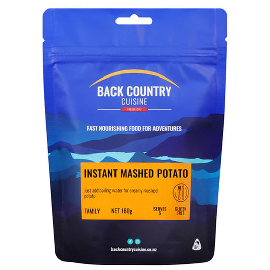 Easily create a delicious and creamy mashed potato with just boiling water! Experience the convenience and taste of our Back Country Cuisine Freeze Dried Meal Instant Mashed Potato. www.defenceqstore.com.au