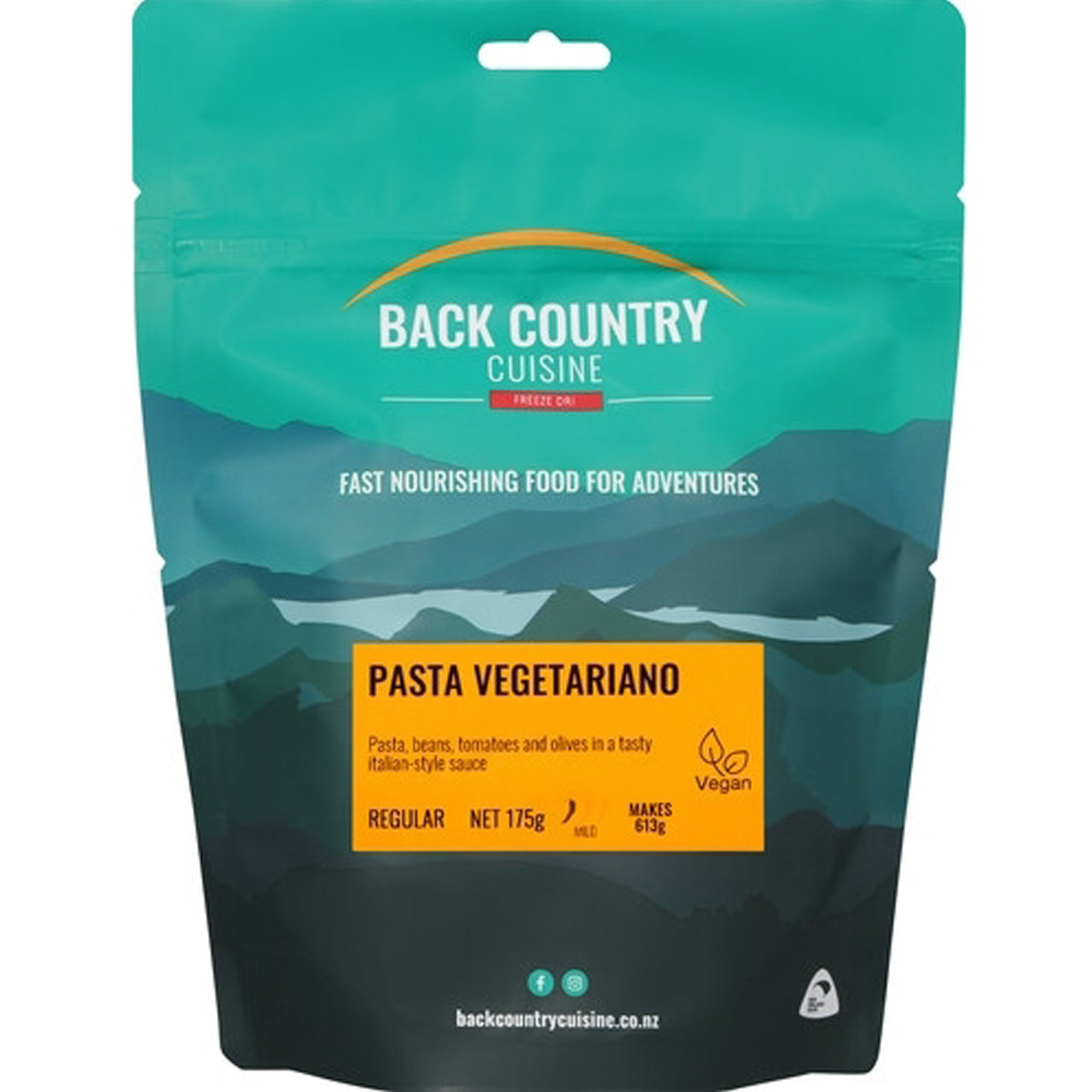 Experience the delicious flavors of Italian cuisine with our Pasta Vegetariano freeze dried meal. This hearty dish combines perfectly cooked pasta with a savory sauce made from beans, tomatoes, and olives. www.defenceqstore.com.au