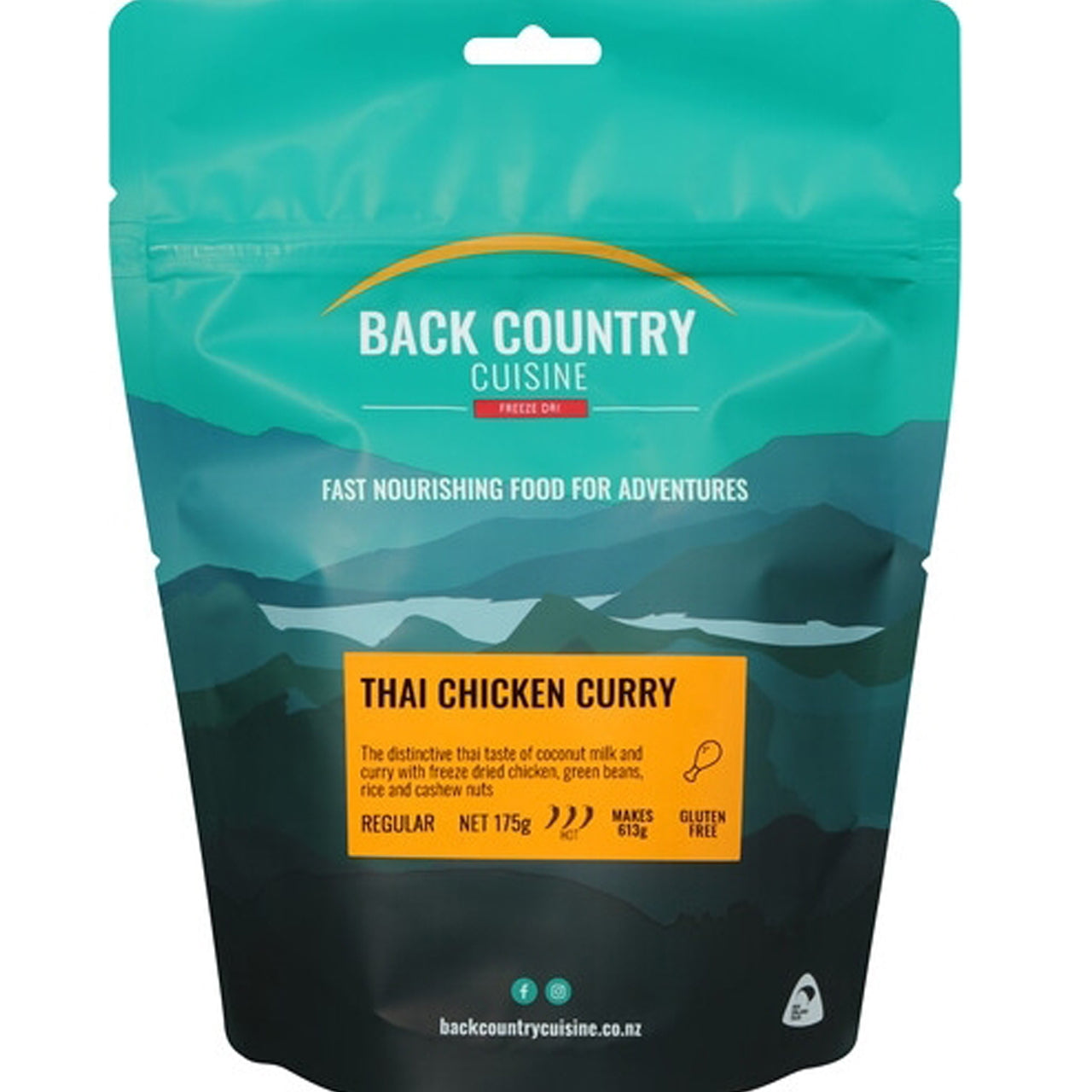 Experience the irresistible flavors of coconut milk and curry in our Back Country Cuisine Freeze Dried Meal Thai Chicken Curry! Packed with freeze-dried chicken, green beans, rice, and cashew nuts, this dish will take your taste buds on a journey to Thailand. www.defenceqstore.com.au