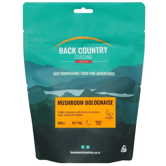 Indulge in the rich, savory flavours of Tender mushrooms and tomatoes, perfectly paired with noodles in our Back Country Freeze Dried Meal Mushroom Bolognaise. Perfect for your outdoor adventures, this 90g meal is both satisfying and delicious. www.defenceqstore.com.au