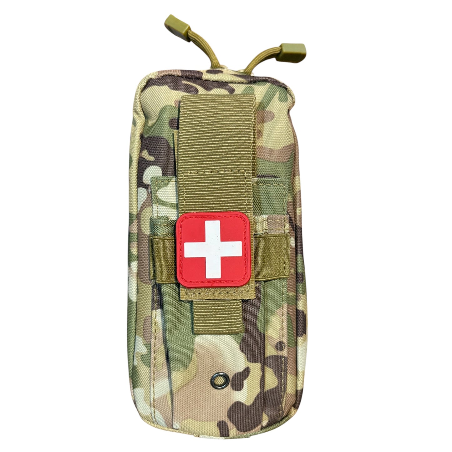 The Basic Combat Trauma Kit With Multicam Pouch Bundle is for emergency treatment for one person in case of injury. www.defenceqstore.com.au