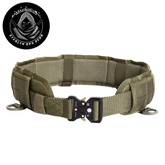 Made from tough nylon, the belt stretches 125cm in length and 3.8cm in width, ensuring a secure fit for various body sizes. The robust buckle, sized 6.5cm by 5cm, offers dependable fastening that keeps your gear firmly in place. Designed to support your essential equipment, this battle belt is an indispensable addition to any serious operator’s loadout. www.defenceqstore.com.au
