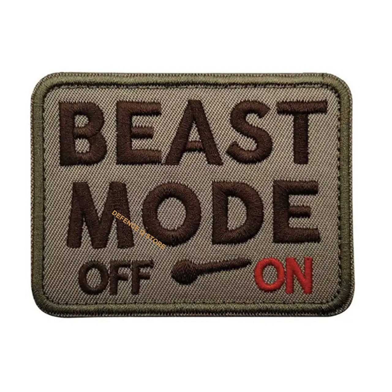 Transform into your strongest self with the Beast Mode Patch Hook &amp; Loop, measuring 8x6cm! Unleash your inner power and conquer every challenge with confidence and style. www.defenceqstore.com.au